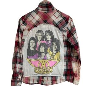 AEROSMITH custom original flannel creation ONE OF A KIND creation by Rachelle